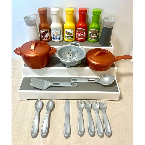 Step 2 Euro Edge Kitchen Replacement pieces condiments pots pans utensils - Picture 1 of 5
